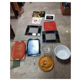 Albums, serving trays, porcelain bowl, Albums, serving trays, porcelain bowl,