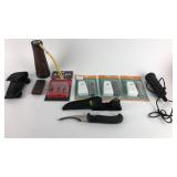Box Lot With Zip Blade, Drag Lines, Broad Heads & Box Lot With Zip Blade, Drag Lines, Broad Heads &