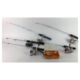 5- Ice Fishing Poles w/ Lures