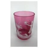 Vintage Mary Gregory Cranberry Glass