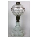 Vintage Oil Lamp Opaque White Base