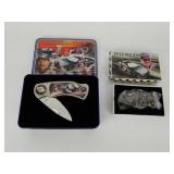 Two Dale Earnhardt Folding Knives in Box Two Dale Earnhardt Folding Knives in Box