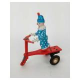Tin Toy Clown With Scooter Tin Toy Clown With Scooter