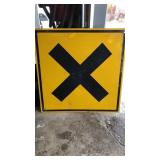 X- Crossing Metal Road Sign X- Crossing Metal Road Sign