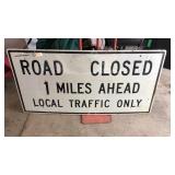 Road Closed Metal Road Sign Road Closed Metal Road Sign