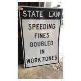 State Law Speeding Metal Road Sign State Law Speeding Metal Road Sign