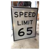 Speed Limit 65 Metal Road Sign