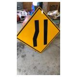 Traffic Merging Metal Road Sign Traffic Merging Metal Road Sign