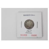 1907 Barber Dime (Silver)