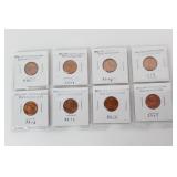 8 Uncirculated Lincoln Cents