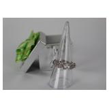 Silver Colored Size 8 Ring with Gift Box Silver Colored Size 8 Ring with Gift Box