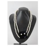 Freash Water Pearl Necklace with Matching Earrings Freash Water Pearl Necklace with Matching Earrings