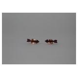 Rose GOld Plated Arrow Sterling Silver Earrings