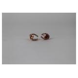 Rose Plated Horse Shoe Sterling Silver Earrings Rose Plated Horse Shoe Sterling Silver Earrings