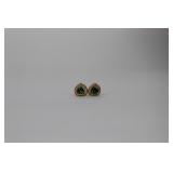 Gold Plated Emeraled Sterling Silver Earring Gold Plated Emeraled Sterling Silver Earring