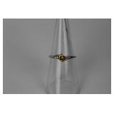 Round Yellow Topaz Sterling Silver Size 7 Ring Round Yellow Topaz Sterling Silver Size 7 Ring
