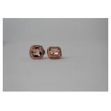 Rose Gold Plated Morganite Sterling Silver Earring