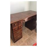 Wooden Knee Hole Office Desk