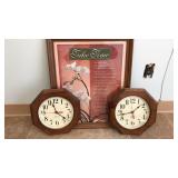 Picture With 2 Wall Clocks