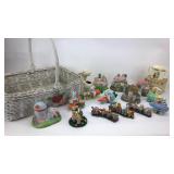 Assorted Easter Figurines w/ Basket