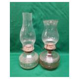 Two Large Oil Lamps Two Large Oil Lamps