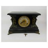 En Welch Mantle Clock with Key En Welch Mantle Clock with Key
