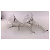 Pair of Glass Horn of Plenty Pair of Glass Horn of Plenty