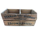 Brownsville fruit advertising crate