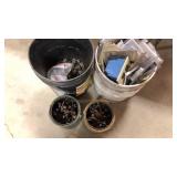 Bucket of Electrical Items, Bucket of Gas Pipe Bucket of Electrical Items, Bucket of Gas Pipe