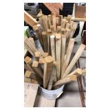 2 Buckets Of Treated 30" Stakes 2 Buckets Of Treated 30" Stakes