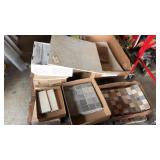 Pellet with mosaic tile and ceramic tile Pellet with mosaic tile and ceramic tile