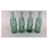 4- Glass Coca Cola Bottles