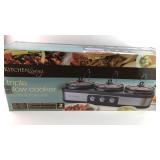 Triple Slow Cooker by Kichen Living Triple Slow Cooker by Kichen Living