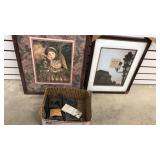 2 Picture Frames and A Box With Stencils