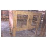 Wood Rabbit Cage - 2 Door Wood Rabbit Cage - 2 Door