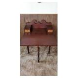 Mahogany Drop Leaf Writing Table With 2 Drawers