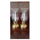 2- Brass Candle Holders 2- Brass Candle Holders