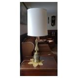 Brass Table Lamp, Doiley Brass Table Lamp, Doiley