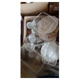 Glass Serving Dishes and China Set Glass Serving Dishes and China Set