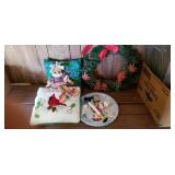 Christmas Pillows, Wreath, and Decor Christmas Pillows, Wreath, and Decor