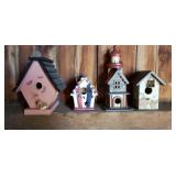 4 Decorative Bird Houses 4 Decorative Bird Houses