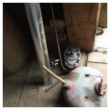 Gas Can, Pump, Fishing Pole, Weeder Gas Can, Pump, Fishing Pole, Weeder