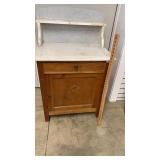 Cabinet With Marble Top- Marble Repaired