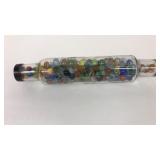 Glass Rolling Pin Filled With Marbles
