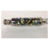 Glass Rolling Pin Filled With Marbles