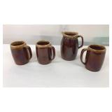Hull Pitcher w/ Three Mugs