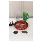 Beer Collectible, Stoppers, Belt Buckles