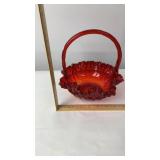 Amberina Glass Basket