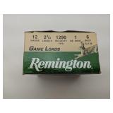 Remington 12 Ga 2 3/4" 6 Shot 25 Rounds