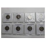 8 Old Jefferson Nickles